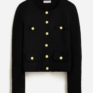 J. Crew Black Cardigan with Gold Buttons